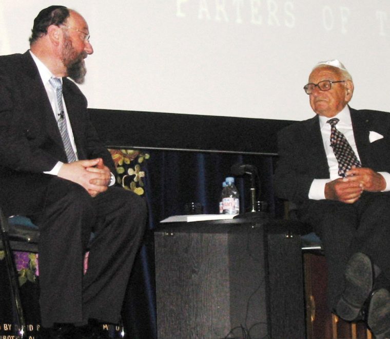 Rabbi Ephraim Mirvis interviewing Sir Nicholas Winton